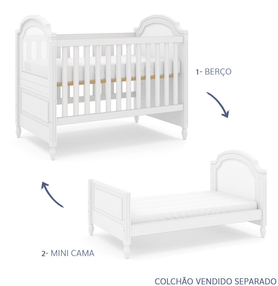 Berço La Vie Branco Fosco