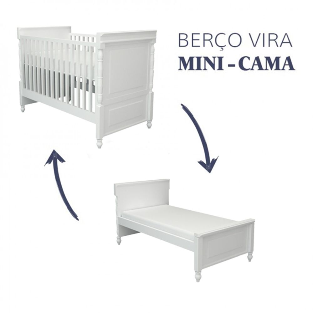 Berço Siena Branco Fosco
