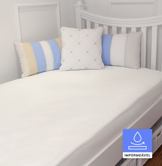Protetor de Colchão Solteiro Impermeável Cru