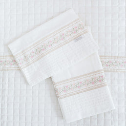 Lençol para Berço Versalhes Cru - 3 peças