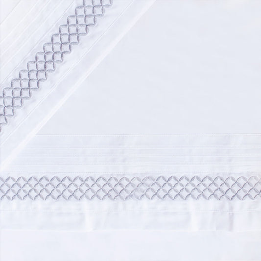 Lençol para Berço Atenas Cinza - 3 peças