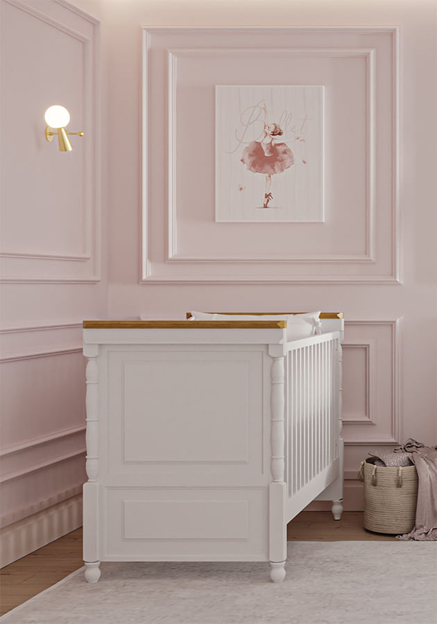 Berço Siena Branco e Jequitibá