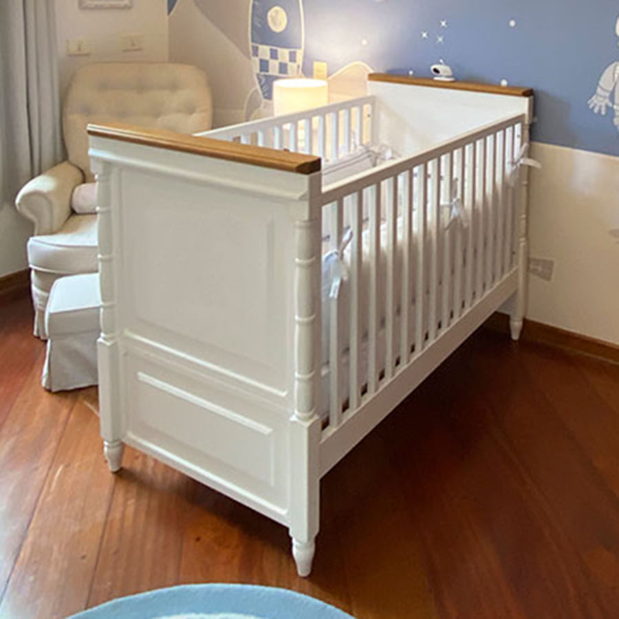 Berço Siena Branco e Jequitibá