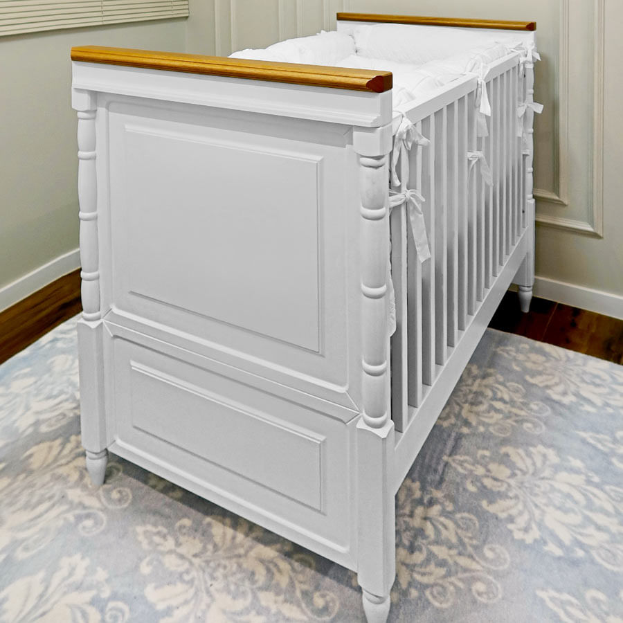 Berço Siena Branco e Jequitibá