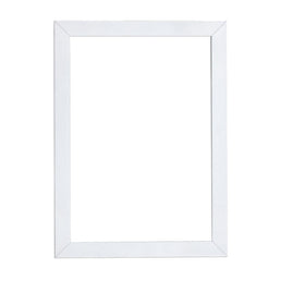 Moldura Retangular com Vidro Branca