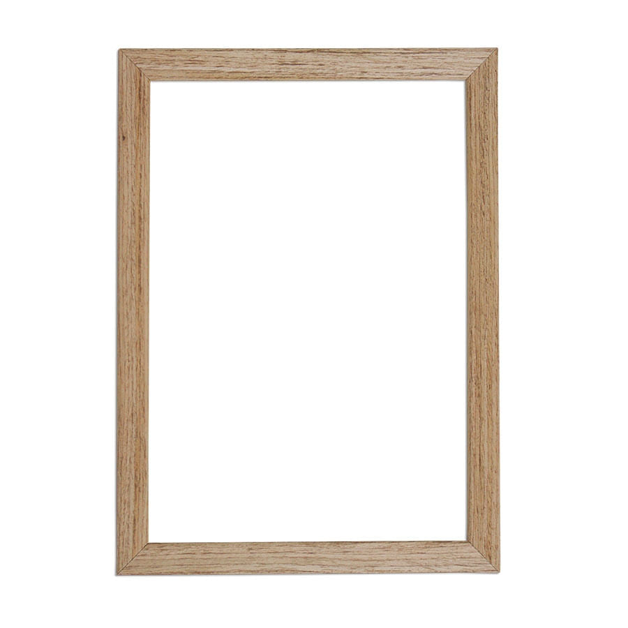 Moldura Retangular com Vidro Madeira