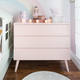 Cômoda de Bebê Viena Rosa Claro