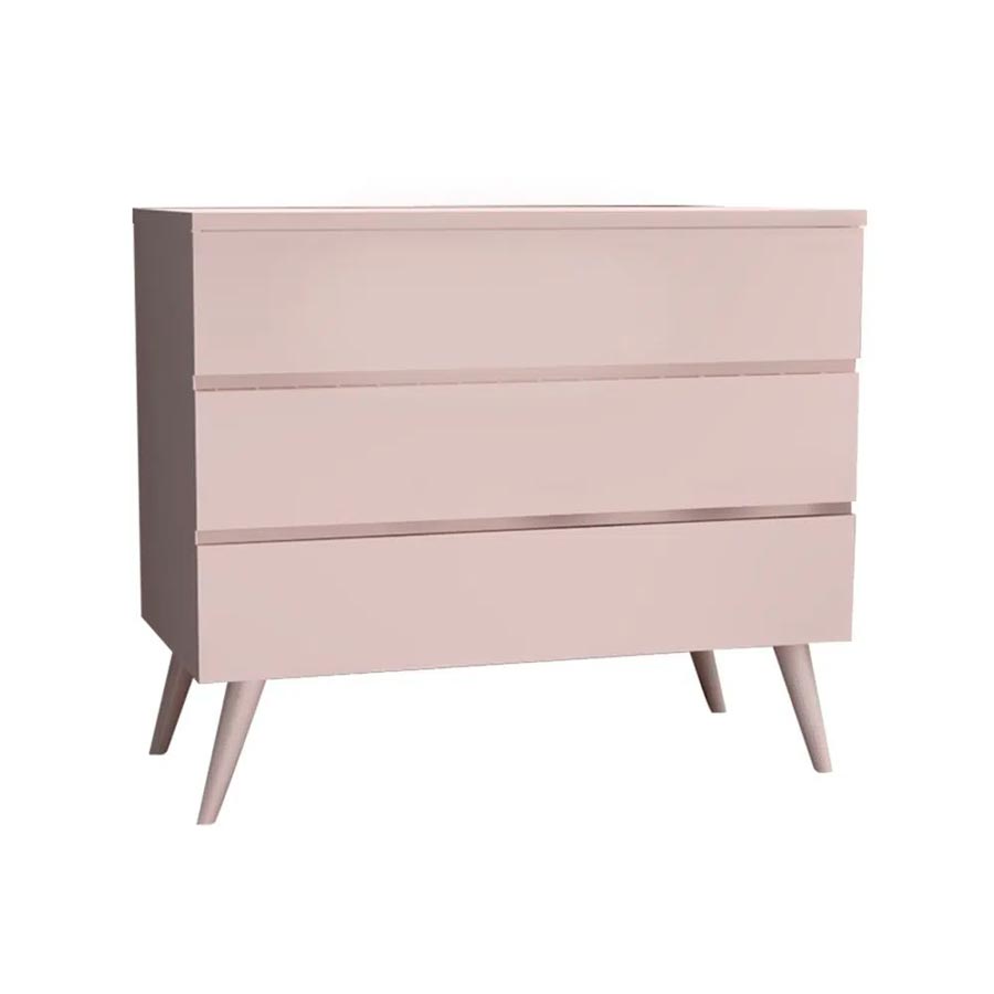 Cômoda de Bebê Viena Rosa Claro