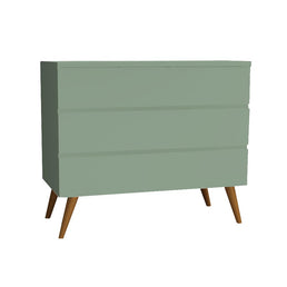 Cômoda de Bebê Viena Verde Jardim com Pé Mel