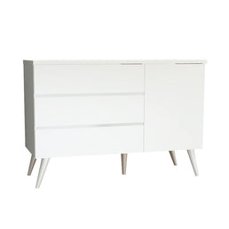 Cômoda de Bebê Viena com Porta Branco Fosco