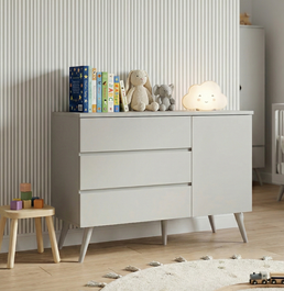 Cômoda de Bebê Viena com Porta Cinza Harbor