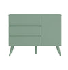 Cômoda de Bebê Viena com Porta Verde Jardim