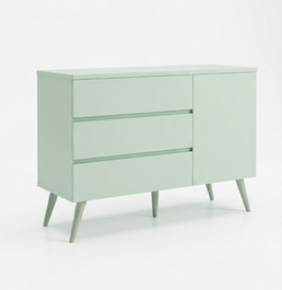 Cômoda de Bebê Viena com Porta Verde Jardim