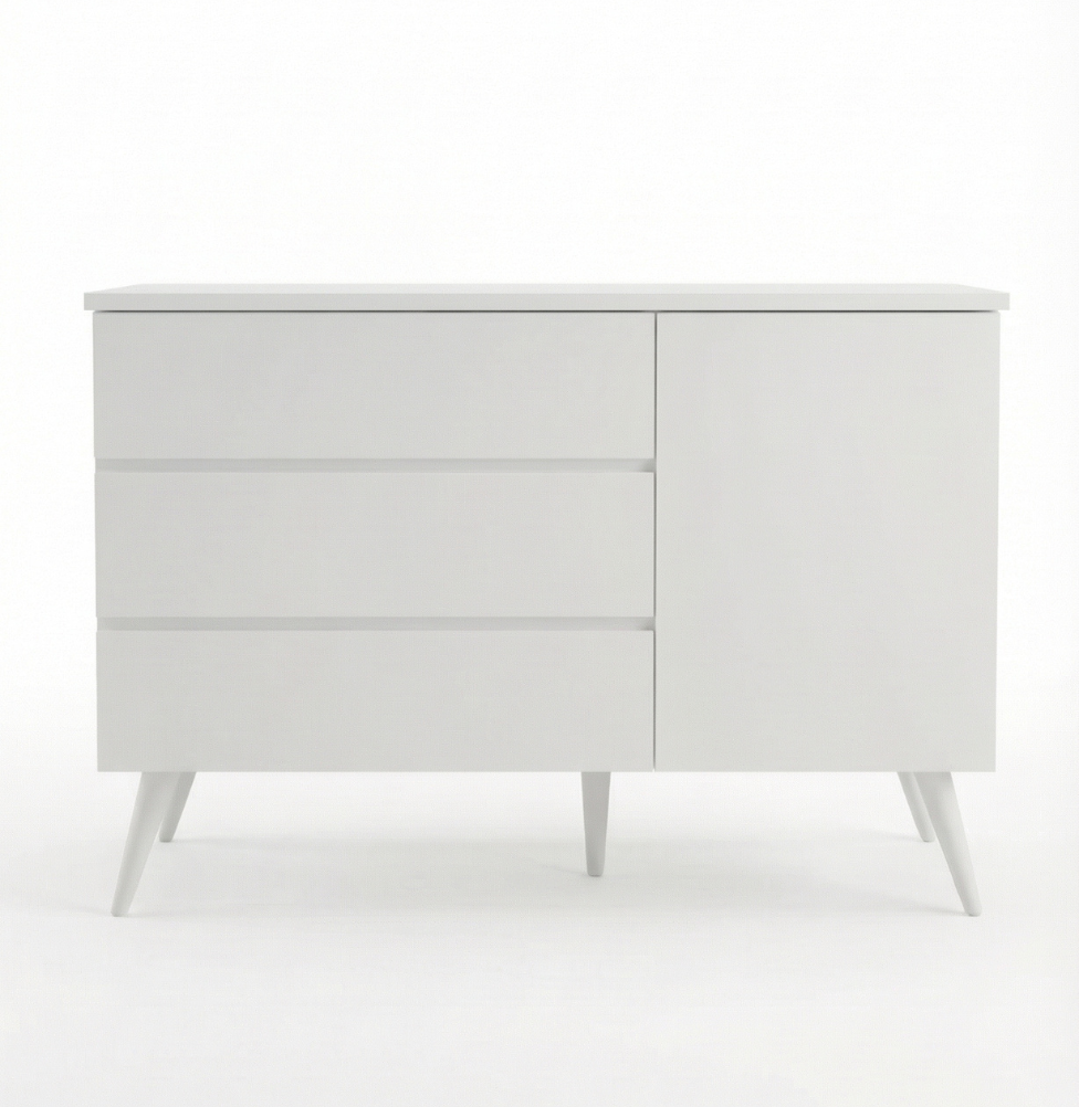 Cômoda de Bebê Viena com Porta Greige