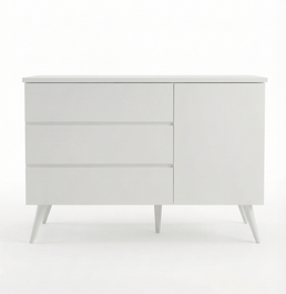 Cômoda de Bebê Viena com Porta Greige