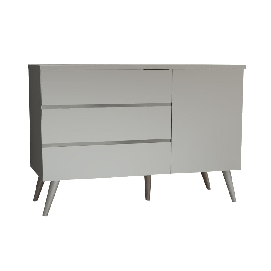 Cômoda de Bebê Viena com Porta Cinza Harbor