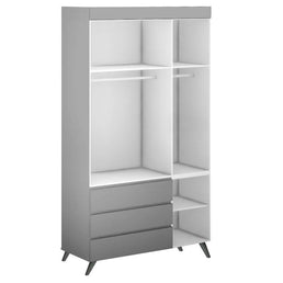 Guarda Roupa Infantil Viena Cinza Harbor