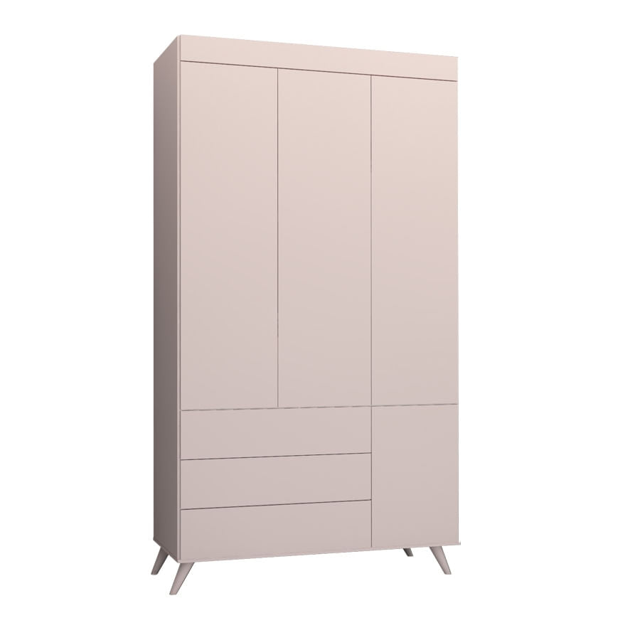 Guarda Roupa Infantil Viena Rosa Claro