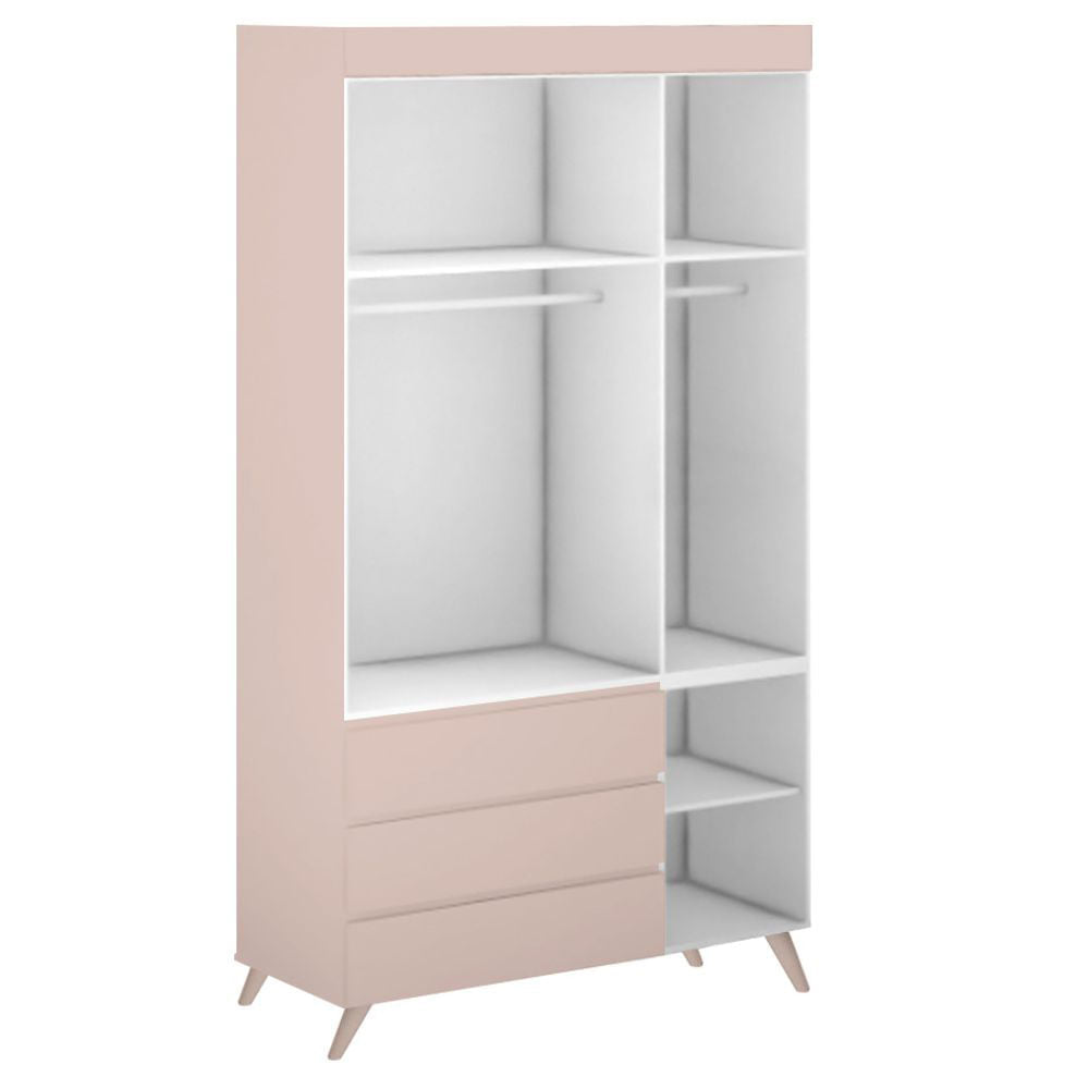 Guarda Roupa Infantil Viena Rosa Claro