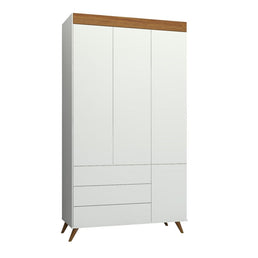 Guarda Roupa Infantil Viena Branco e Mel