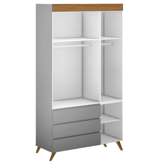 Guarda Roupa Infantil Viena Cinza Harbor e Mel