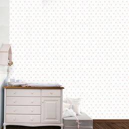 Papel de Parede Coração Rabiscado Rosa Claro