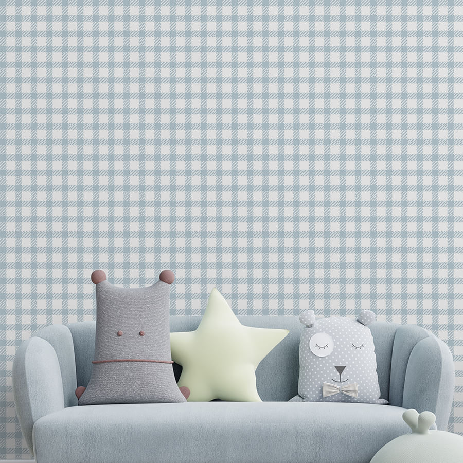 Papel de Parede Vichy Azul