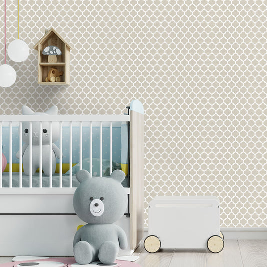 Papel de Parede Infantil Mini Arabesco Bege