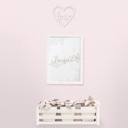 Papel de Parede Infantil Mini Arabesco Rosa Claro