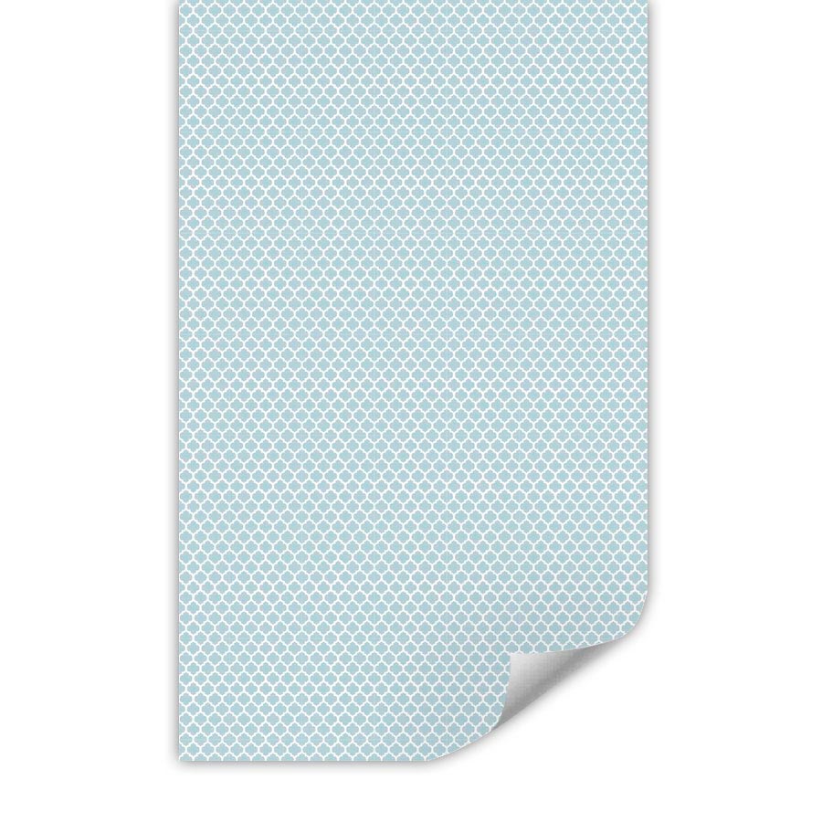 Papel de Parede Infantil Mini Arabesco Azul Claro