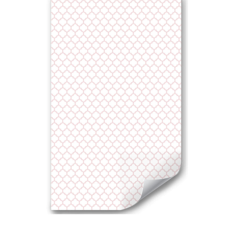 Papel de Parede Infantil Mini Arabesco Invertido Rosa Claro
