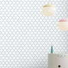 Papel de Parede Infantil Mini Arabesco Invertido Azul Claro