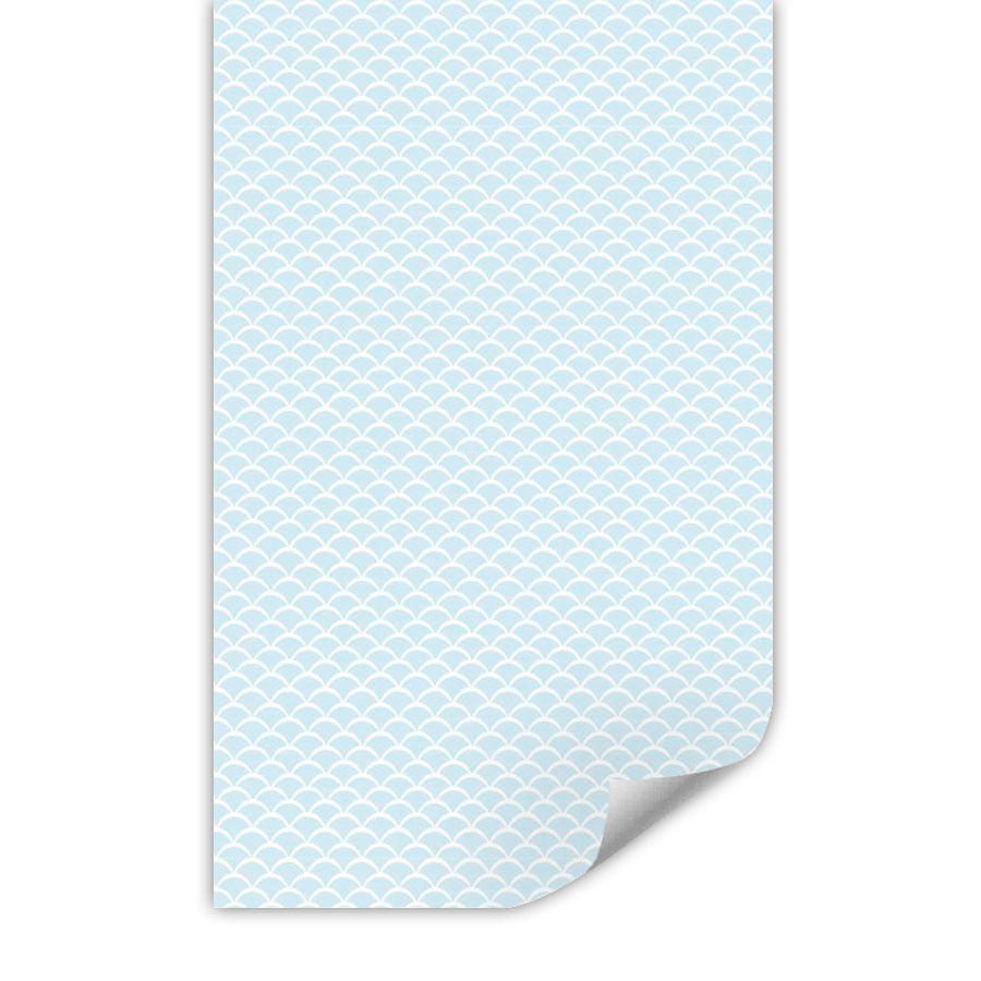 Papel de Parede Infantil Onda Azul Claro