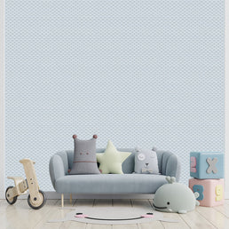Papel de Parede Infantil Onda Azul Claro