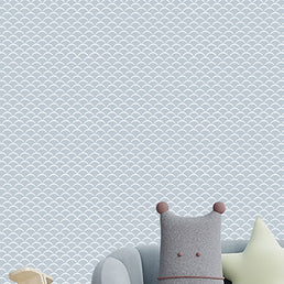 Papel de Parede Infantil Onda Azul Claro