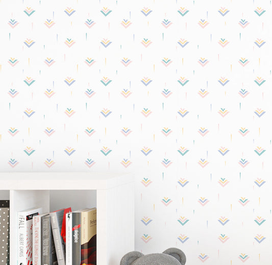Papel de Parede Infantil Gaivota Rosa