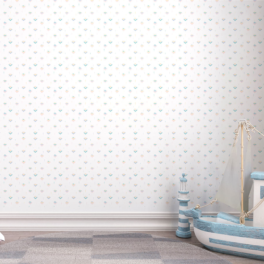 Papel de Parede Infantil Gaivota Rosa