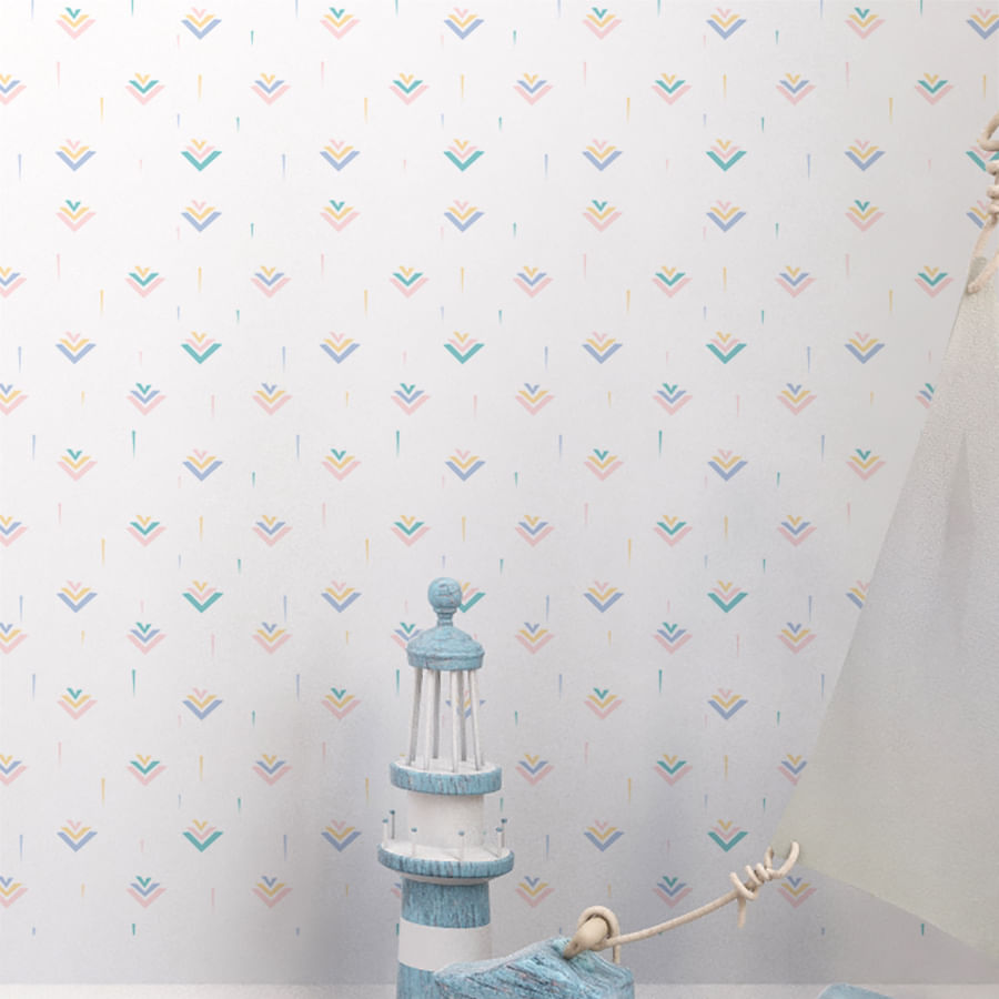 Papel de Parede Infantil Gaivota Rosa