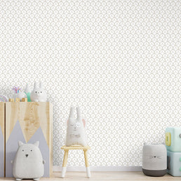 Papel de Parede Folhas Invertido Bege