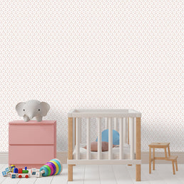Papel de Parede Infantil Folhas Invertido Rosa Claro