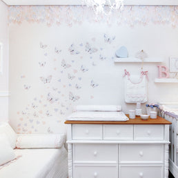 old-Mural Borboletas Azul Claro Lado Esquerdo