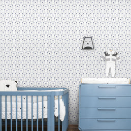 Papel de Parede Infantil Montanha de Urso Azul