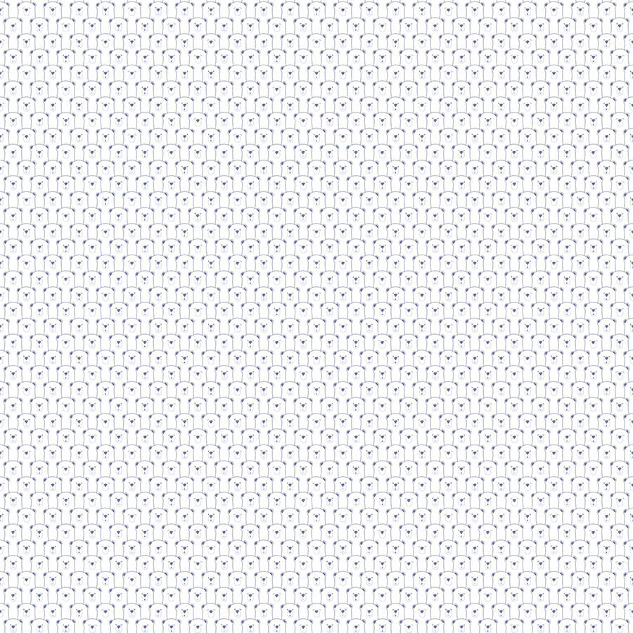 Papel de Parede Infantil Montanha de Urso Azul