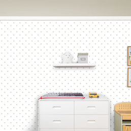 Papel de Parede Infantil Poá Aquarela Bege