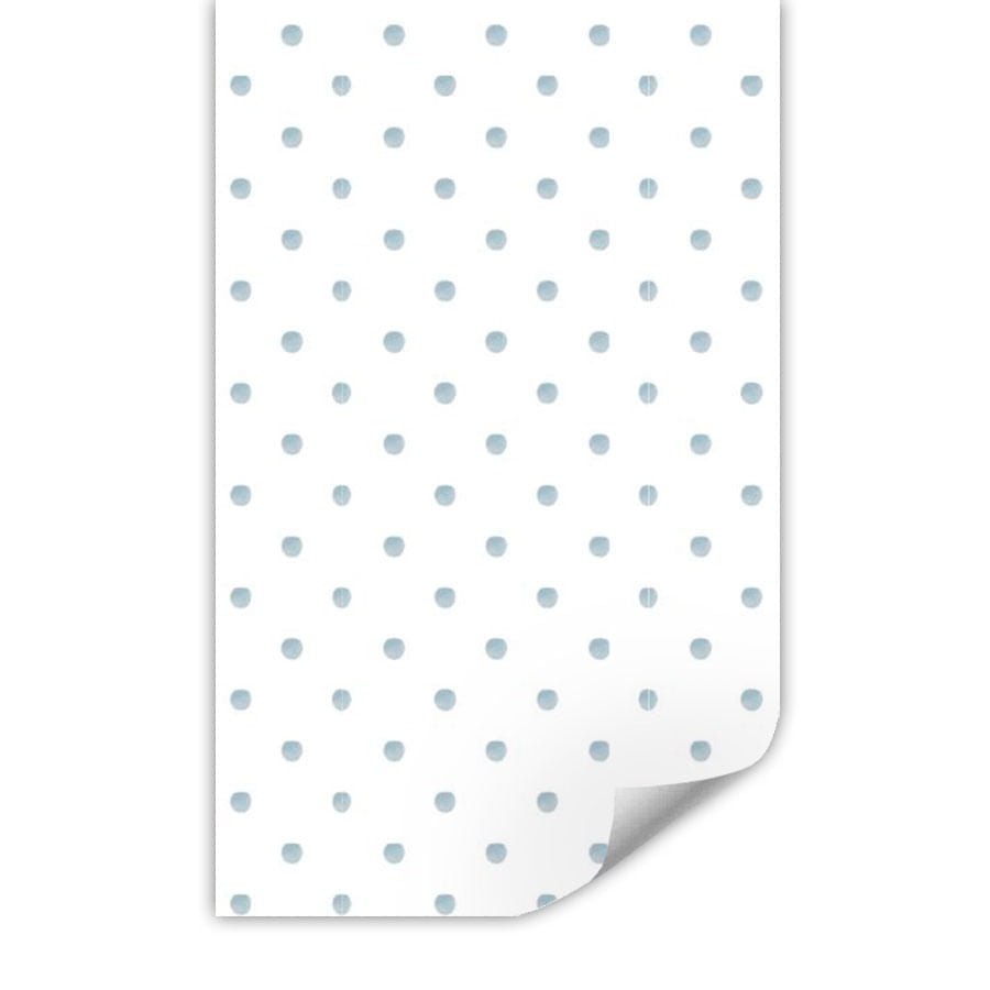 Papel de Parede Infantil Poá Aquarela Azul Claro