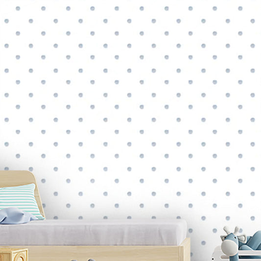 Papel de Parede Infantil Poá Aquarela Azul Claro