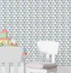 Papel de Parede Infantil Triângulos Azul Claro