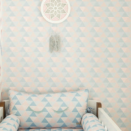 old-Papel de Parede Triângulos Azul