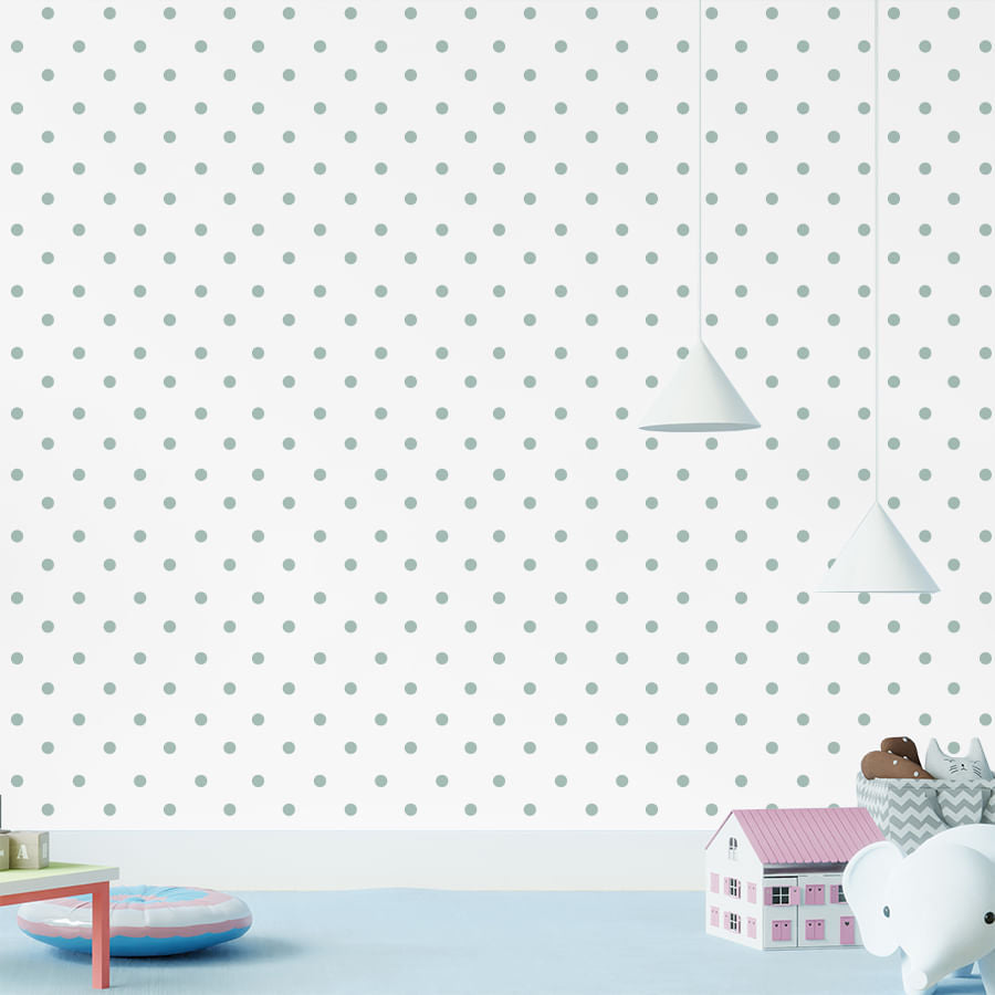 Papel de Parede Infantil Poá Malva