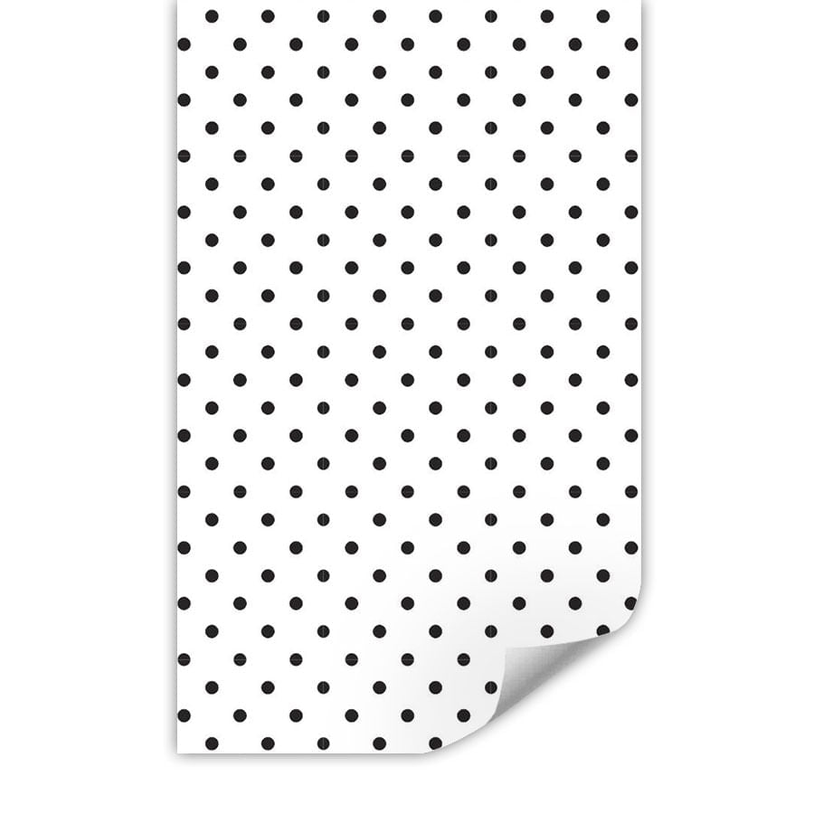 Papel de Parede Infantil Poá Preto